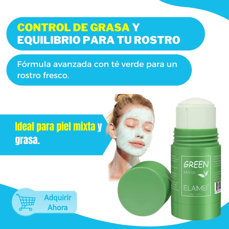 Mascarilla Verde Controla Grasa